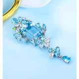 925 Silver Sapphire Necklace Pendant for Women Gemstone Jewelry