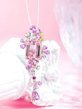 925 Silver Pink Sapphire Necklace Pendant Women Jewelry Pendants