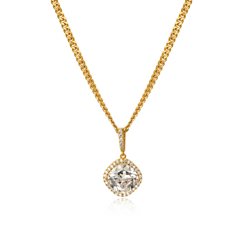 14K Yellow Necklace Wedding Rings for Women 3 Carats AAA+ Diamond