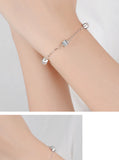 925 Silver Wedding Bracelet 2 Carats Diamond Charm Jewelry