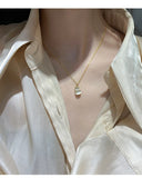 14K Geometric Jade Pendant Necklace for Women Bohemian Gemstone Jewelry