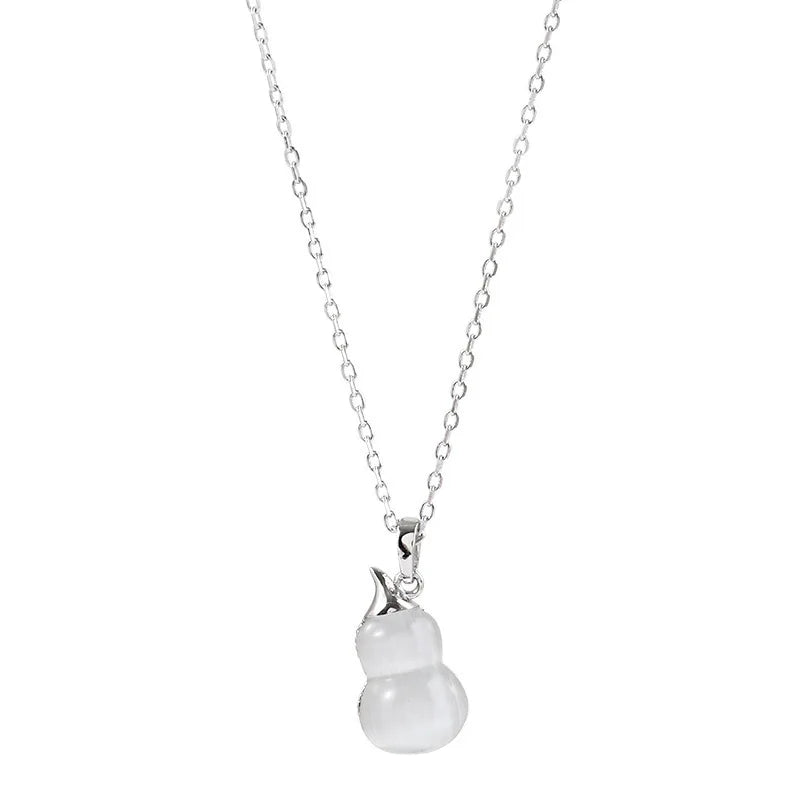14K Geometric Jade Pendant Necklace for Women Bohemian Gemstone Jewelry