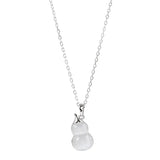 14K Geometric Jade Pendant Necklace for Women Bohemian Gemstone Jewelry