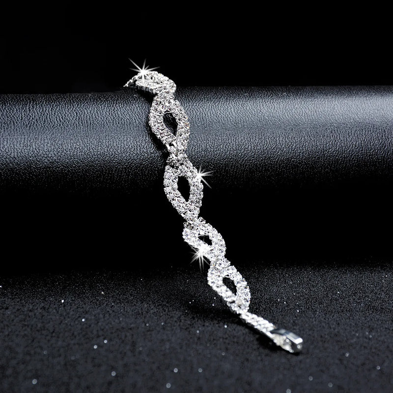 S925 Silver Diamond Charm Bracelet for Women