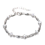 S925 Silver Bracelet for Women with Amethyst Charm