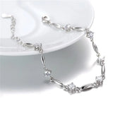 S925 Silver Bracelet for Women with Amethyst Charm