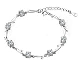 S925 Silver Bracelet for Women with Amethyst Charm