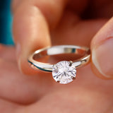 DIY 1.5 Solitaire Engagement Rings Wedding Bands Interchangeable
