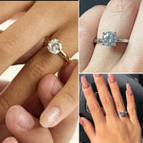 DIY 1.5 Solitaire Engagement Rings Wedding Bands Interchangeable