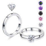 DIY 1.5 Solitaire Engagement Rings Wedding Bands Interchangeable