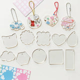 DIY 1 inch Photo Key Chain Frame Acrylic Disc Star Chasing Pendant
