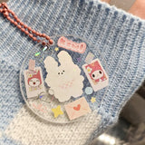 DIY 1 inch Photo Key Chain Frame Acrylic Disc Star Chasing Pendant