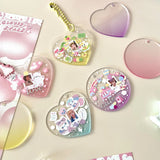 DIY 1 inch Photo Key Chain Frame Acrylic Disc Star Chasing Pendant
