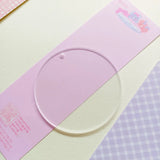 DIY 1 inch Photo Key Chain Frame Acrylic Disc Star Chasing Pendant
