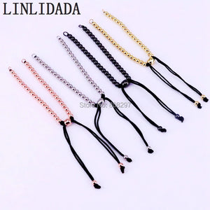 10Pcs Copper Beads Woven Macrame Charm Bracelet Bangles