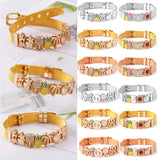 Adjustable Stainless Steel Mesh Bracelet with Coconut Tree Charm