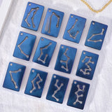 DIY 12 Constellation Keychain Silicone Epoxy Mold for Jewelry
