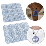 DIY 12 Constellation Keychain Silicone Epoxy Mold for Jewelry