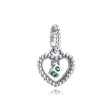 12 Months Stone Dangle 12 Charm Holiday 925 Silver Accessories Bracelet