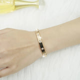 316L Titanium Steel Cuff Style Bangle Bracelet, DIY Femme Unisex Bijoux Pulseira