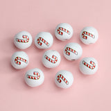 16MM Christmas Wooden Beads Custom Year Holiday Party Decor Children's Toys