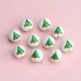 16MM Christmas Wooden Beads Custom Year Holiday Party Decor Children's Toys