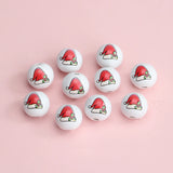 16MM Christmas Wooden Beads Custom Year Holiday Party Decor Children's Toys