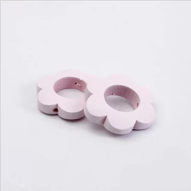 DIY 20Pcs Colorful Plum Blossom Wood Chip Crafts for Kids