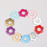 DIY 20Pcs Colorful Plum Blossom Wood Chip Crafts for Kids