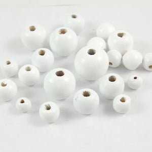 100Pcs Colorful Wood Bead Wooden Crafts Bracelet Accessories Jewelry Making