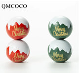 DIY 20mm Christmas Letters Printed Round Ball Wooden Beads Custom Charm Crafts