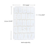 DIY 26 Big Size English Letters Mold Kit Alphabet Pendant UV Resin Silicone Mold