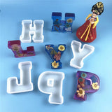 DIY 26 English Alphabet Silicone Mold Large Keychain Pendant Resin Mould