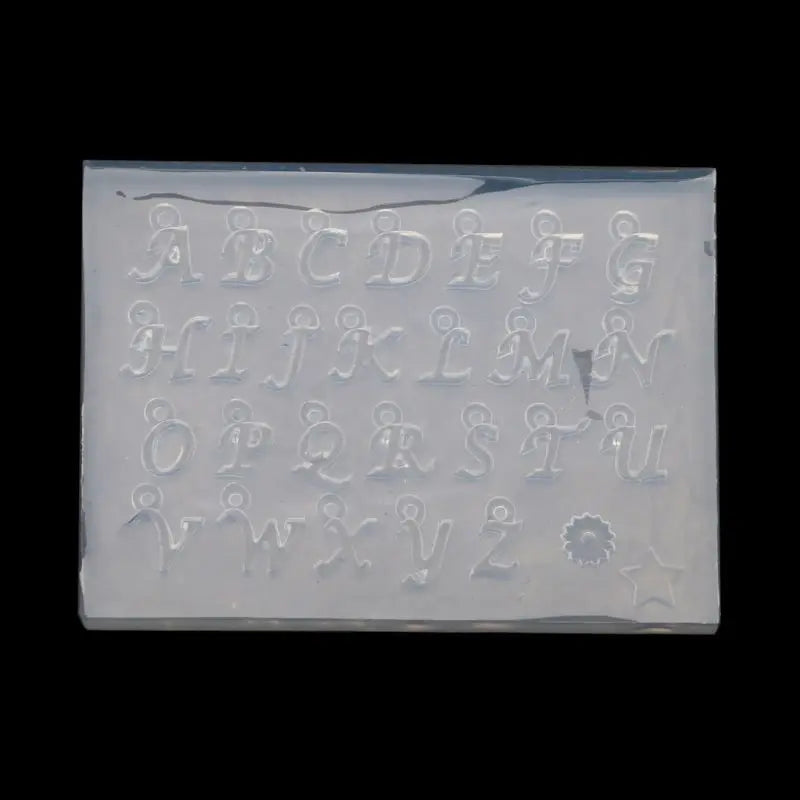 DIY English Letters Mold Kit Alphabet Pendant UV Resin Silicone Mold