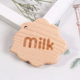 2Pcs Animal Beech Wood Baby Molar Toys for Pacifier Chain Accessories