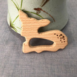 2Pcs Animal Beech Wood Baby Molar Toys for Pacifier Chain Accessories