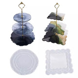 3-Layer Fruits Trays Resin Cupcake Stand Molds Silicone Crystal Mould