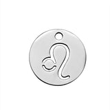 DIY Stainless Steel Zodiac Sign Charms Pendant 20Pcs/Lot