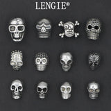 316l Stainless Steel Skull Bead Charms for Bracelet Necklace Making
