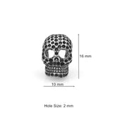 316l Stainless Steel Skull Bead Charms for Bracelet Necklace Making