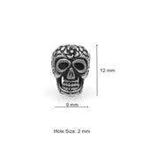 316l Stainless Steel Skull Bead Charms for Bracelet Necklace Making