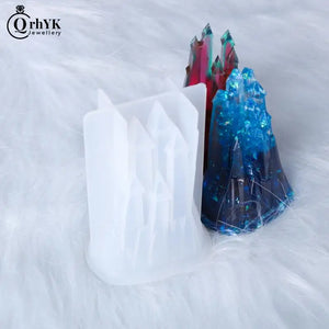 3D Crystal Epoxy Castle Silicone Mold for DIY Decorations