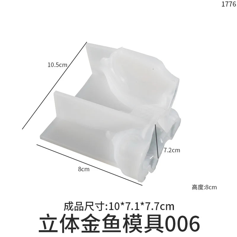 3D Fish-Shaped Epoxy Resin Mold Jewelry Silicone Moulds