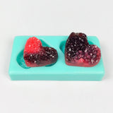 3D Heart Shape Crystal Pendant Silicone Mold Cake Decorating Ornament