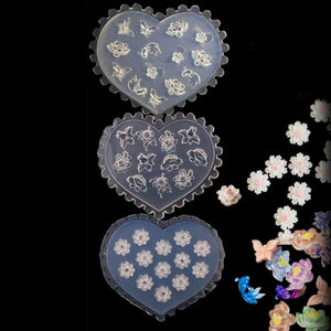 3D Silicone Nail Art Mold Kit Flower Resin Mold