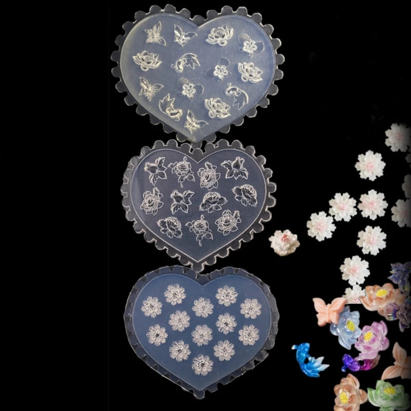 3D Silicone Nail Art Mold Kit Flower Resin Mold
