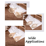 40 Pairs Wooden Earring Making Kit w/ Laser Cut Shapes, Hooks, Jump Rings