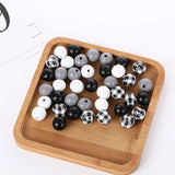 50Pcs Natural Wooden Round Beads for Crafts, Jewelry Making, Baby Toys