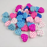 50Pcs Colorful Dots Heart-shaped Wooden Beads for Kids Jewelry and Toys