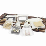 50pcs Organza Bag with Necklace/Earring Display Card 7x9cm/5x5cm